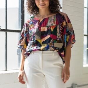 Johnny Was all silk Multicolor Women's Top